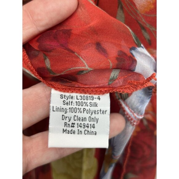 Johnny Was Jade Nidra Silk Wrap Dress Women’s Size Medium Floral (no Belt) Fairy - Picture 15 of 15